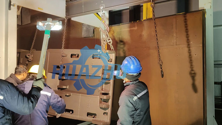 液压支架底盘抛丸清理效果